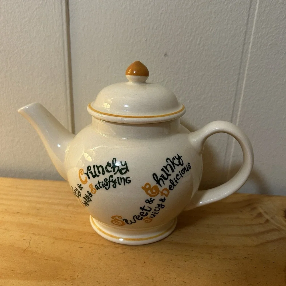 Vintage Mister Donut Teapot FITCH USA Novelty Ceramic Cream Top Creamer / Teapot